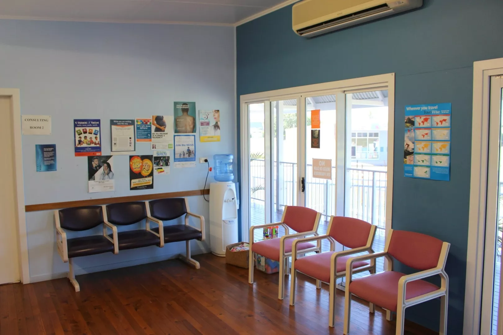 The patient waiting room at Hinchinbrook Health Care